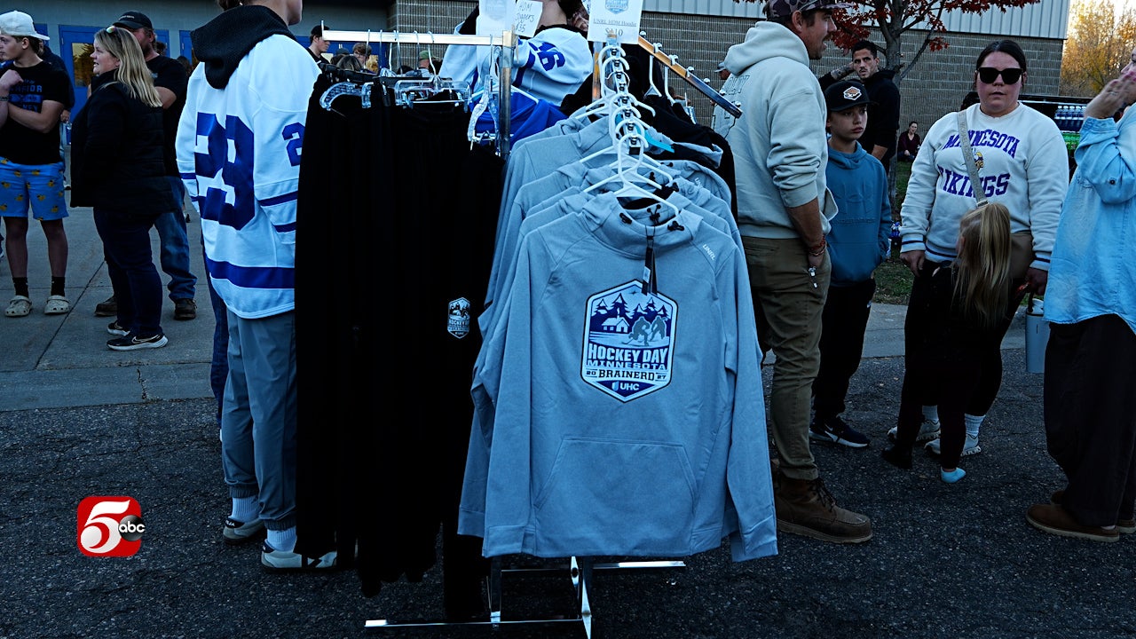 Brainerd celebrates 100 days until Hockey Day Minnesota — KSTP 5, Robbinsdale Schools news