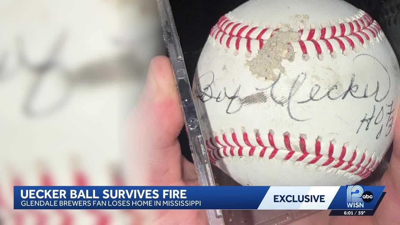 Cherished baseball signed by Bob Uecker survives Mississippi fire — WISN 12 Milwaukee, Robbinsdale Community news