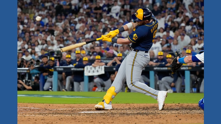 Brewers stun Dodgers with back-to-back homers in 7th inning and take 3-0 lead in NLCS with 6-2 win — KARE 11 Sports, Robbinsdale Sports news